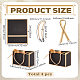 Tragbare Geschenkboxen aus Papier mit Goldrutenband&nbsp;CON-WH0112-014-2