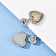Серьги с подвесками из латуни с прозрачным фианитом и прозрачным фианитом EJEW-D322-01P-3