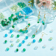 Arricraft 200 pz 8 fili di perle di vetro craquelé verniciate a spruzzo in 8 colori CCG-AR0001-05-4
