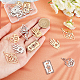 DICOSMETIC 16Pcs 4 Styles Witch Magic Charms Lucky Eye Charm Hamsa Hand Charm Evil Eye Charm Palm/Bottle/Rectangle Snake Charms Stainless Steel Charm for DIY Jewelry Craft Making STAS-DC0010-09-3