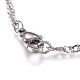 304 Stainless Steel Singapore Chain Necklaces MAK-L015-25C-P-2