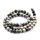 Brins de perles rondes en jaspe polychrome naturel/pierre de Picasso/jaspe de Picasso G-O199-03A-2