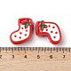 Рождественские украшения тематические непрозрачные акриловые бусины с эмалью X-OACR-Z021-01F-3