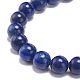 Natural Lapis Lazuli(Dyed) Beaded Stretch Bracelet BJEW-JB08879-01-5