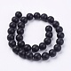 Brins noir de perles de pierre naturelle G-R193-01-12mm-2