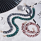 Wadorn® 3pcs 3 couleurs motif léopard acrylique curban chaîne sac poignées FIND-WR0005-34-4