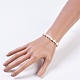 Natural Pearl Stretch Bracelets For Daughter Bracelets X-BJEW-JB04366-01-3
