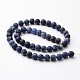 Frosted Round Natural Sodalite Bead Strands G-J346-25-8mm-2