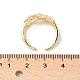 Латунные микро проложить манжеты кольца кубического циркония RJEW-V009-09G-5