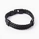 PU Leather Cord Bracelets BJEW-M196-01C-1
