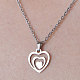 201 collier pendentif coeur en acier inoxydable NJEW-OY001-02-1