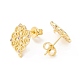 Латунные микро-паве прозрачные серьги-гвоздики из циркония MAK-I018-10G-NR-2