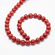 Synthetic Grass Coral Round Beads Strands CORA-E029-18-20mm-01-2