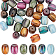 CHGCRAFT 36Pcs 6Colors Oval Spacer Beads Resin Imitation Gemstone Beads Barrel Spacer Beads for DIY Jewelry Making Finding Kit RESI-CA0001-37-1