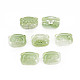 Perles de verre peintes par pulvérisation transparentes deux tons GLAA-T022-03-C02-1