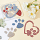 Fingerinspire cuore & pawprint glitter strass termoadesivi DIY-FG0002-29-5