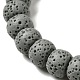 Natural Lava Rock Dyed Beads Strands G-Z036-A01-M-4