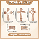 24 шт. деревянных украшений для демонстрации крестов&nbsp;DIY-WH0899-437-2