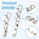 DICOSMETIC 10Pcs Watch Band Clasp Fold Over Extension Clasp Platinum Watch Extension Cubic Zirconia Watch Clasp Rhinestone Clasps for Watch Brass Watch Clasp for Bracelet Making Jewelry Extender KK-DC0001-62-4