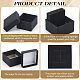 正方形の紙製リング収納ボックス  結婚式の記念品のギフトボックス  賛成ボックス  ブラック  5.2x5.2x3.2cm CON-WH0098-10-4