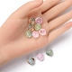 35 pz di perle di vetro dipinte a spruzzo trasparente GLAA-YW0001-72-3