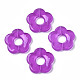 模造ゼリーアクリルビーズ  花  暗紫色  25.5x26x5mm  穴：1.6mm  約240個/500g MACR-S272-93B-1