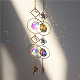Grandes decoraciones colgantes de cristal de cuarzo HJEW-PW0001-018A-1
