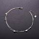 SHEGRACE Rhodium Plated 925 Sterling Silver 2-Layered Anklet JA26A-3