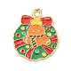 Noël alliage thème pendentifs émail&nbsp;ENAM-I060-01J-1