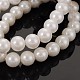 Elegante Dame Blume abs Perle Perlen Stretch mehrschichtige Armbänder X-BJEW-A104-01A-3