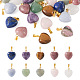 Fashewelry 20Pcs 10 Styles Natural Mixed Gemstone Pendants G-FW0001-39-2