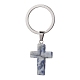 Porte-clés en jaspe tache bleue naturelle KEYC-JKC00729-02-1
