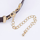 PU Leather Cord Choker Necklaces NJEW-H477-19G-4
