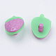 Acrylic Strawberry Shank Buttons X-BUTT-E025-10-2
