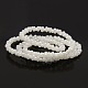 Pearl Luster Plated Glass Bone Beads Strands GLAA-A029A-PL01-2