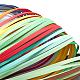 Quilling bandes de papier rectangle de 50 couleurs DIY-R041-08-1