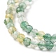 Perles synthétiques de quartz jaune vert G-C009-A10-4