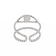 304 engaste de cabujón de anillo de almohadilla abierta de acero inoxidable STAS-S119-157P-2