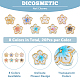 DICOSMETIC 160Pcs 8 Colors Resin Flower Cabochons 3D Flower Nail Art Charms Transparent Flower with Clock Nail Art Decorations Multicolor Nail Art Supplies for Nails DIY Crafting MRMJ-DC0001-07-4