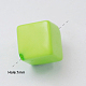 不透明なアクリルビーズ  キューブ  芝生の緑  8x8x8mm  穴：1mm  約880個/500g SACR-R712-8-2