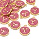 Golden Plated Alloy Enamel Charms ENAM-S118-08Y-4