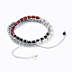 2 Schlaufen verstellbare Nylonfaden Kette geflochtene Perlen Armbänder BJEW-JB04411-3