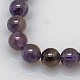 Natural Amethyst Round Bead Strands G-L170-8mm-03-3