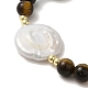 Braccialetti con perle naturali BJEW-C051-11G-2