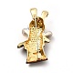 Alloy Rabbit in Hat Brooch Pin for Backpack Clothes JEWB-I019-12G-3
