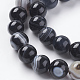 Chapelets de perles rondes en agate à rayures naturelles/en agate à bandes G-G582-8mm-07-5