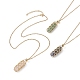 Ожерелья с подвесками-пулями из натуральных смешанных драгоценных камней NJEW-JN04529-02-1