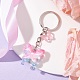 Glass & Acrylic Butterfly Keychain KEYC-JKC00649-01-2