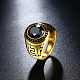 Модные 316л титана стали стеклянные широкая полоса кольца для мужчин RJEW-BB15791-9B-5