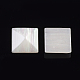 樹脂カボション  模造シェル  正方形  アンティークホワイト  16.5x16.5x5mm RESI-T039-033A-2